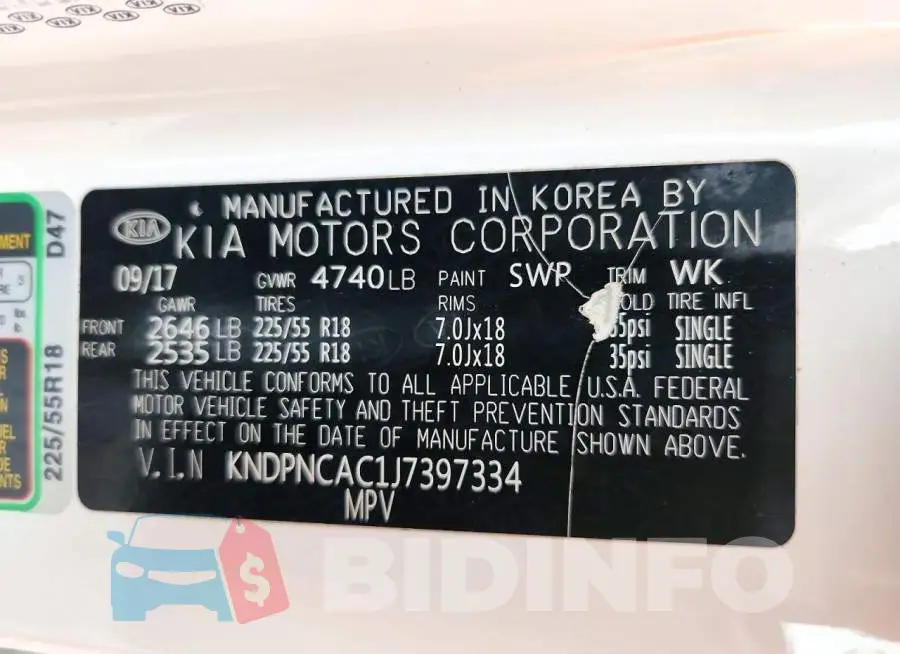KNDPNCAC1J7397334 Photo# 13