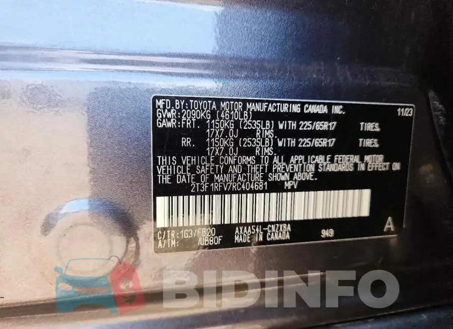 2T3F1RFV7RC404681 Photo# 13