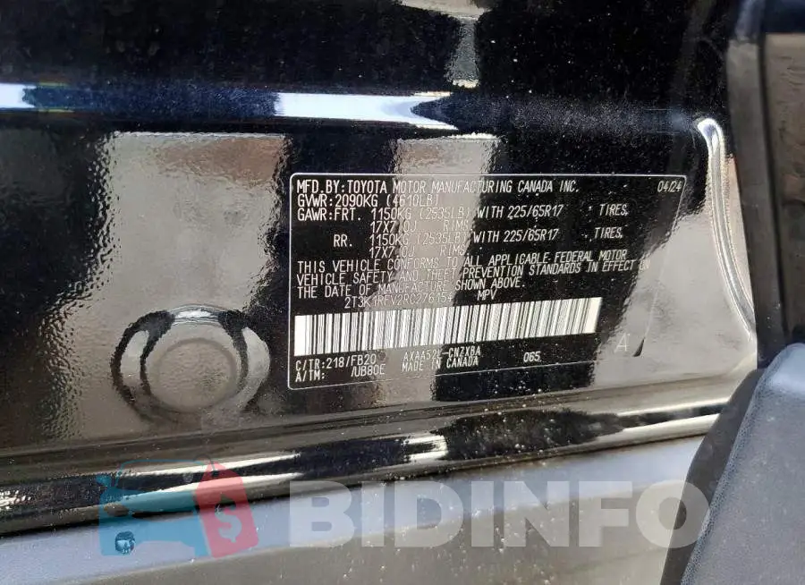 2T3K1RFV2RC276154 Photo# 14