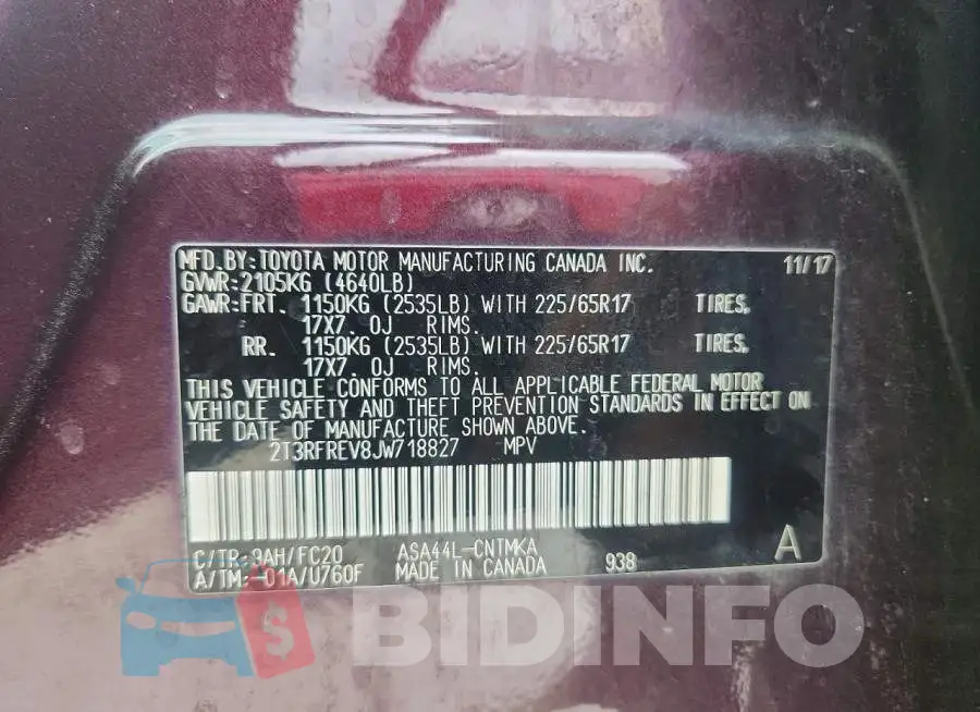 2T3RFREV8JW718827 Photo# 13