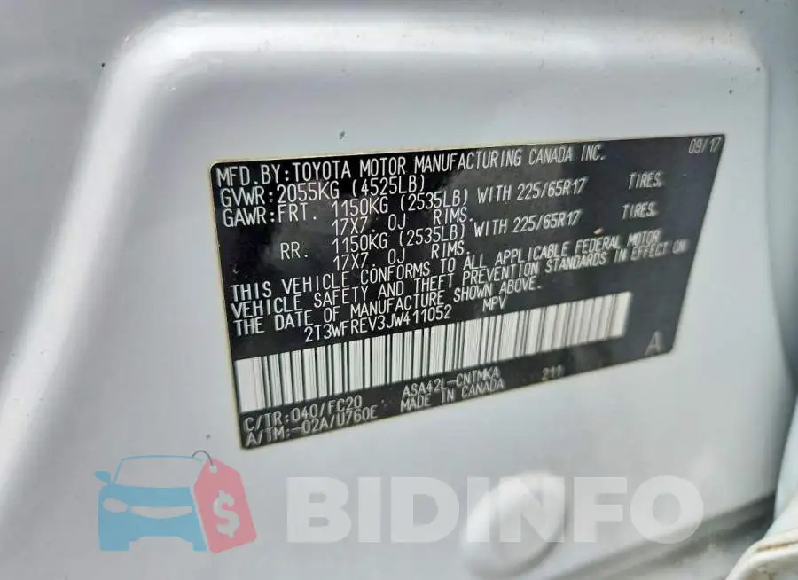 2T3WFREV3JW411052 Photo# 13