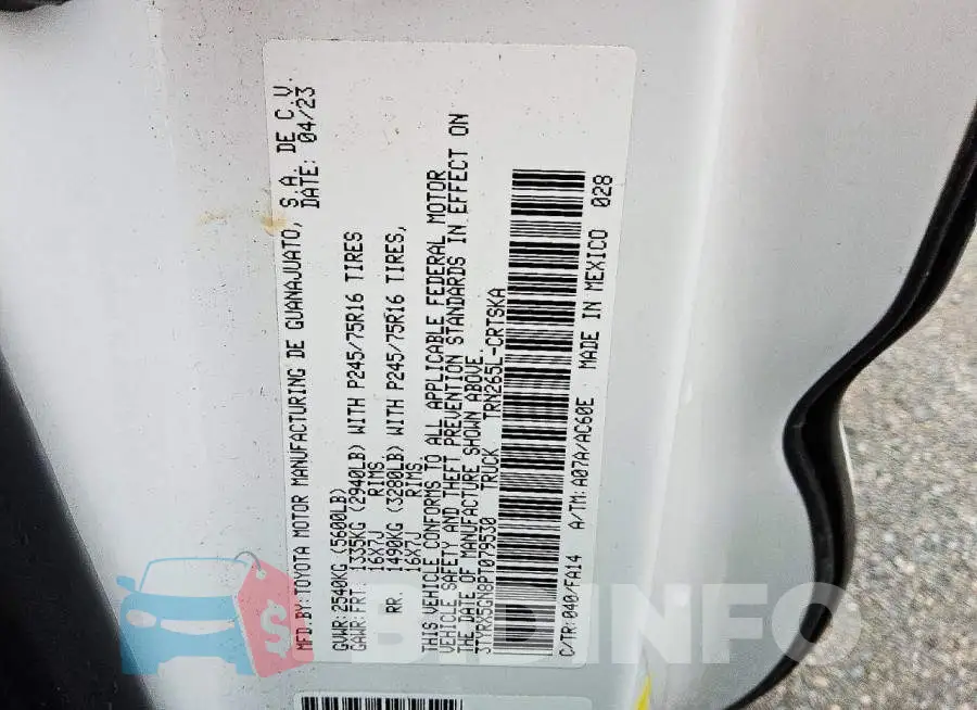 3TYRX5GN8PT079530 Photo# 12