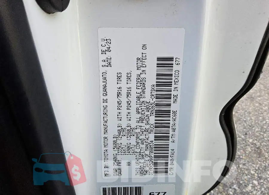 3TYRX5GNXPT080534 Photo# 12