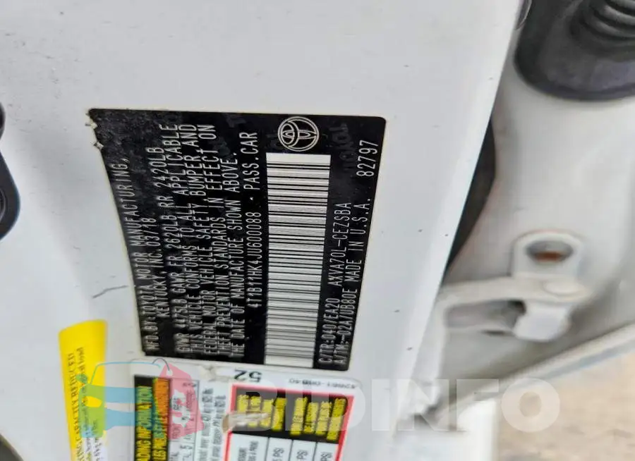 4T1B11HK4JU600088 Photo# 12
