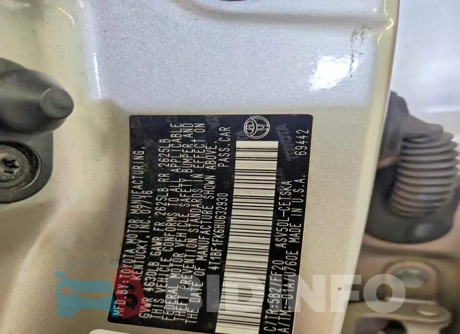 4T1BF1FK6HU632930 Photo# 12