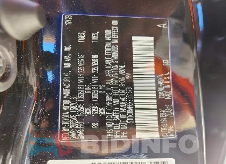 5TDKDRAH6RS051678 Photo# 13