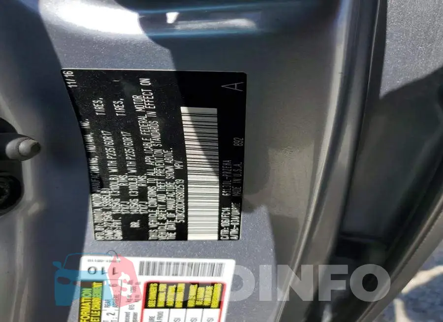 5TDKZ3DCXHS802519 Photo# 13
