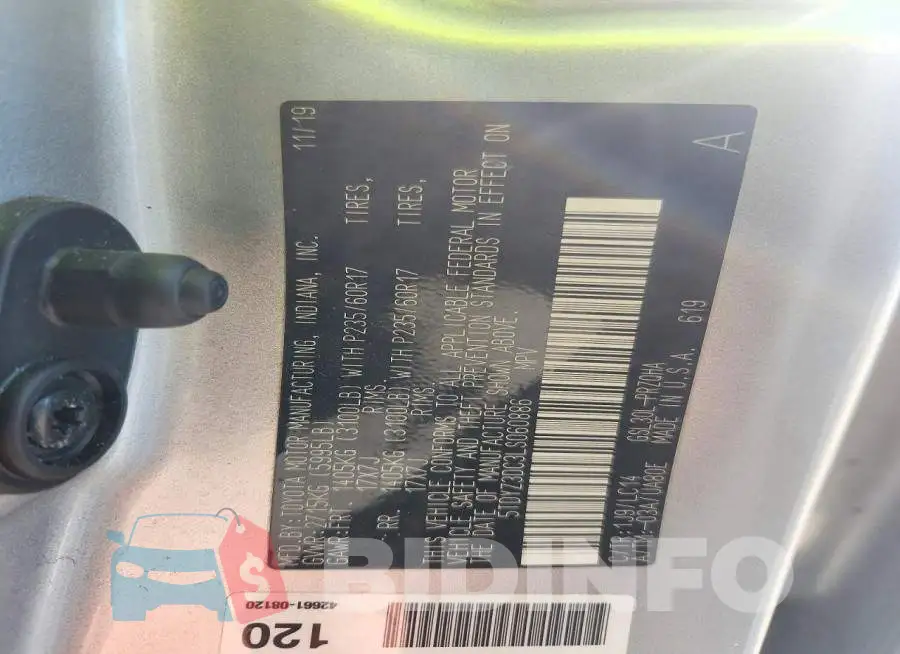 5TDYZ3DC3LS060886 Photo# 14
