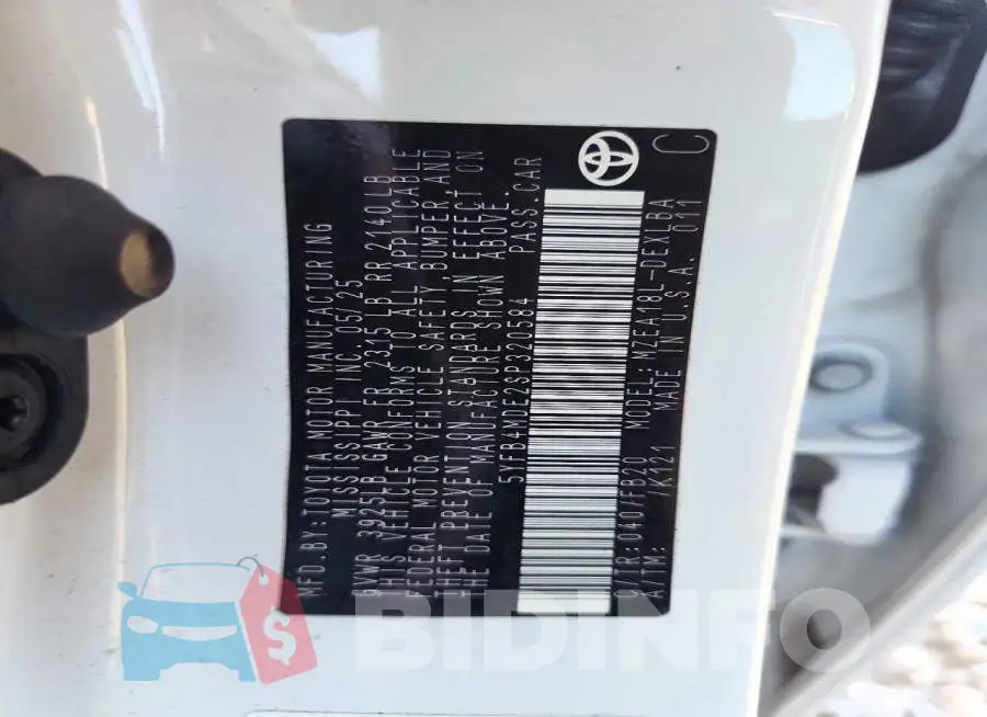 5YFB4MDE2SP320584 Photo# 13