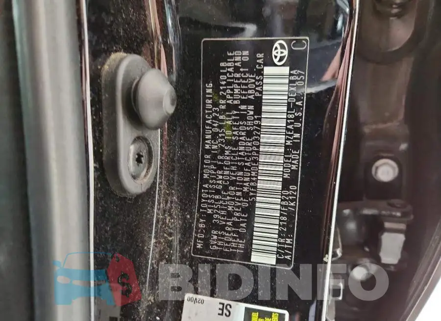 5YFB4MDE3PP032791 Photo# 12
