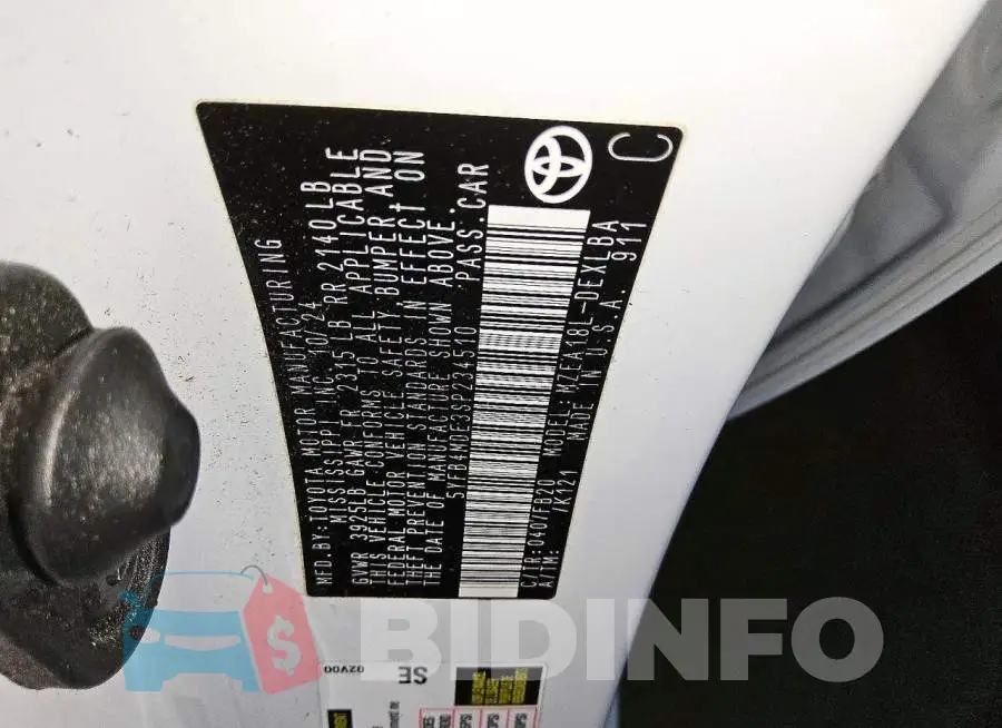 5YFB4MDE3SP234510 Photo# 12