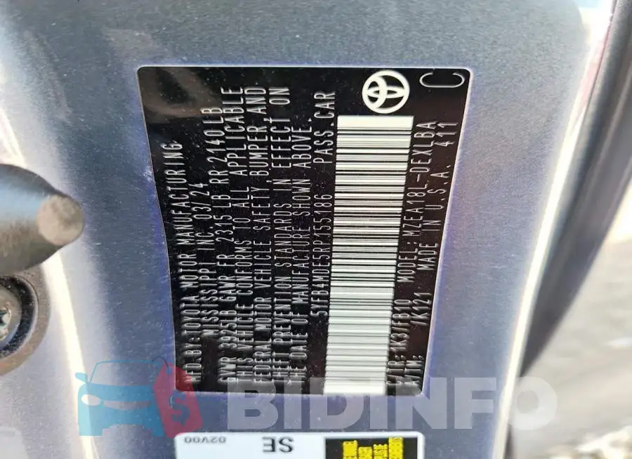 5YFB4MDE5RP155186 Photo# 12
