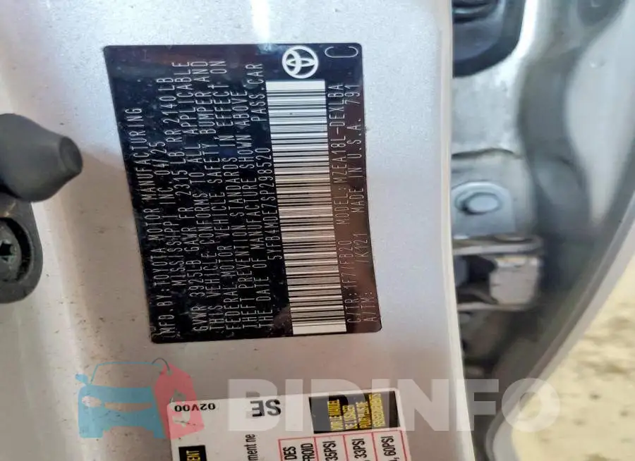 5YFB4MDE7SP298520 Photo# 12