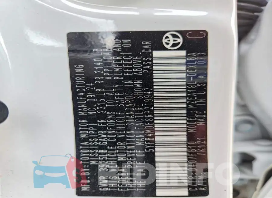 5YFB4MDE8RP219947 Photo# 12