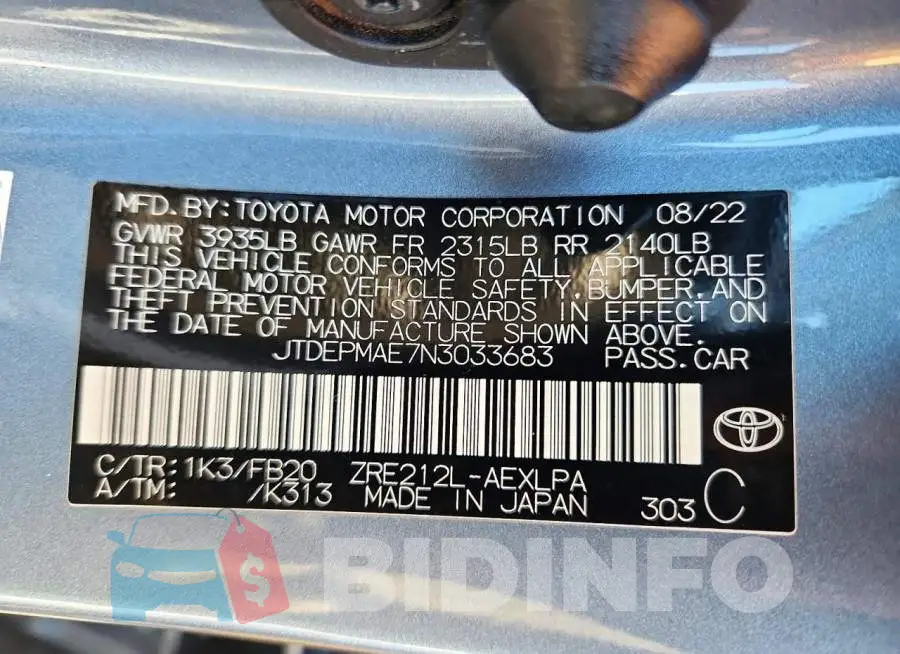 JTDEPMAE7N3033683 Photo# 12