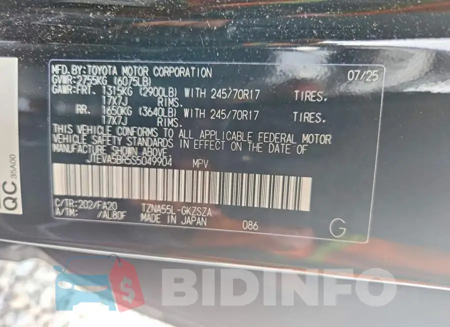 JTEVA5BR5S5049904 Photo# 12