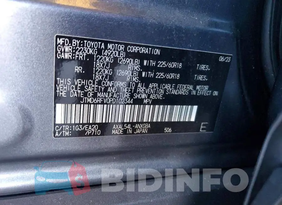 JTMD6RFV0PD102344 Photo# 14