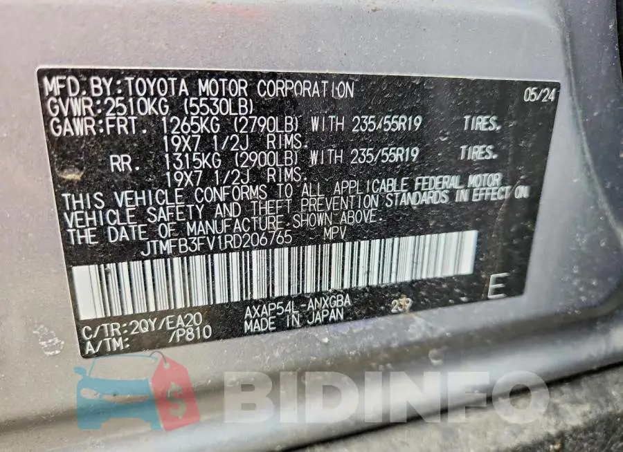 JTMFB3FV1RD206765 Photo# 14