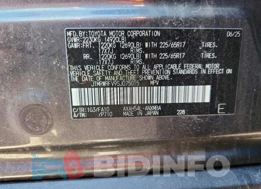 JTMRWRFV9SJ075015 Photo# 13