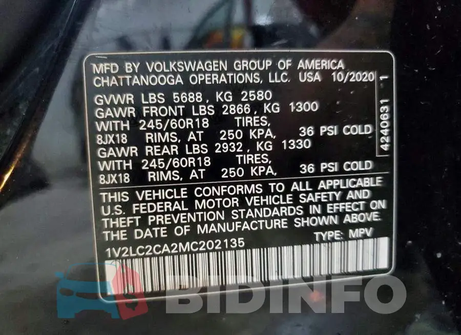 1V2LC2CA2MC202135 Photo# 13