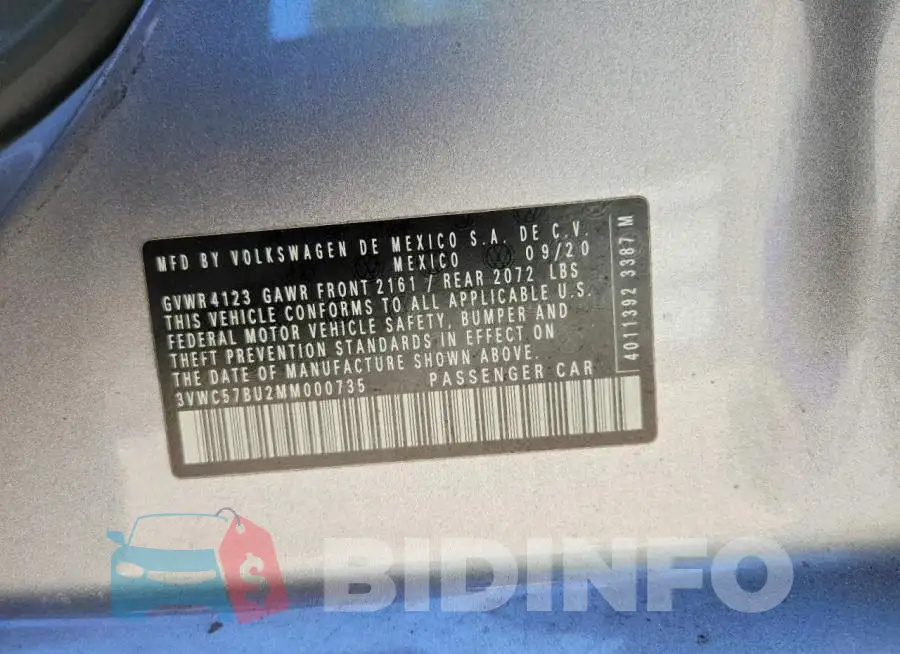 3VWC57BU2MM000735 Photo# 12