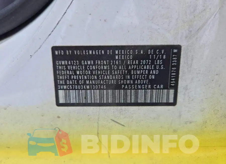 3VWC57BU3KM130746 Photo# 12