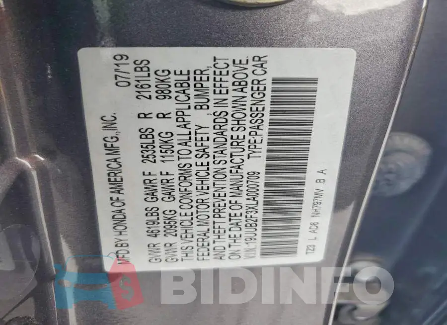 19UUB2F3XLA000709 Photo# 12