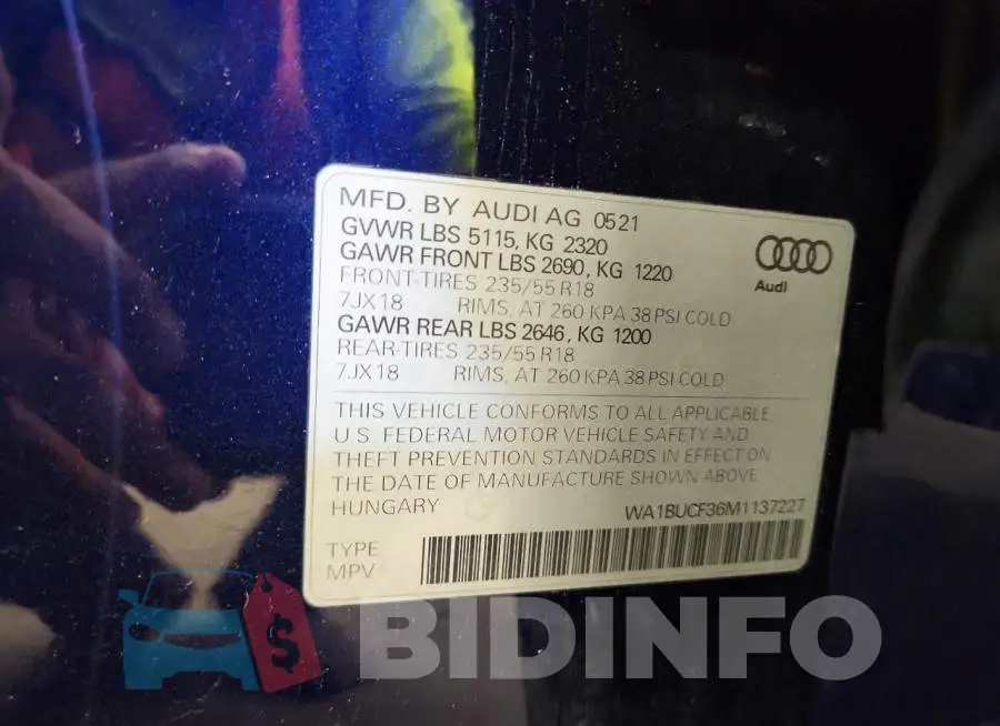 WA1BUCF36M1137227 Photo# 13