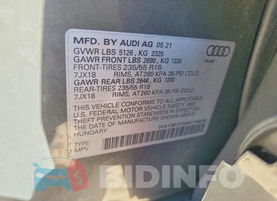 WA1DECF35M1148290 Photo# 14