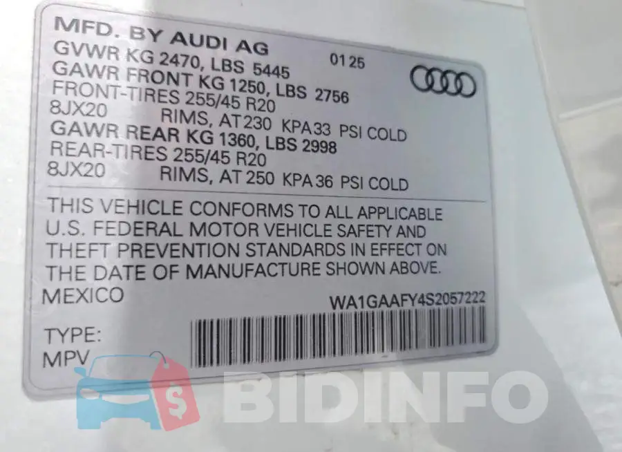 WA1GAAFY4S2057222 Photo# 14