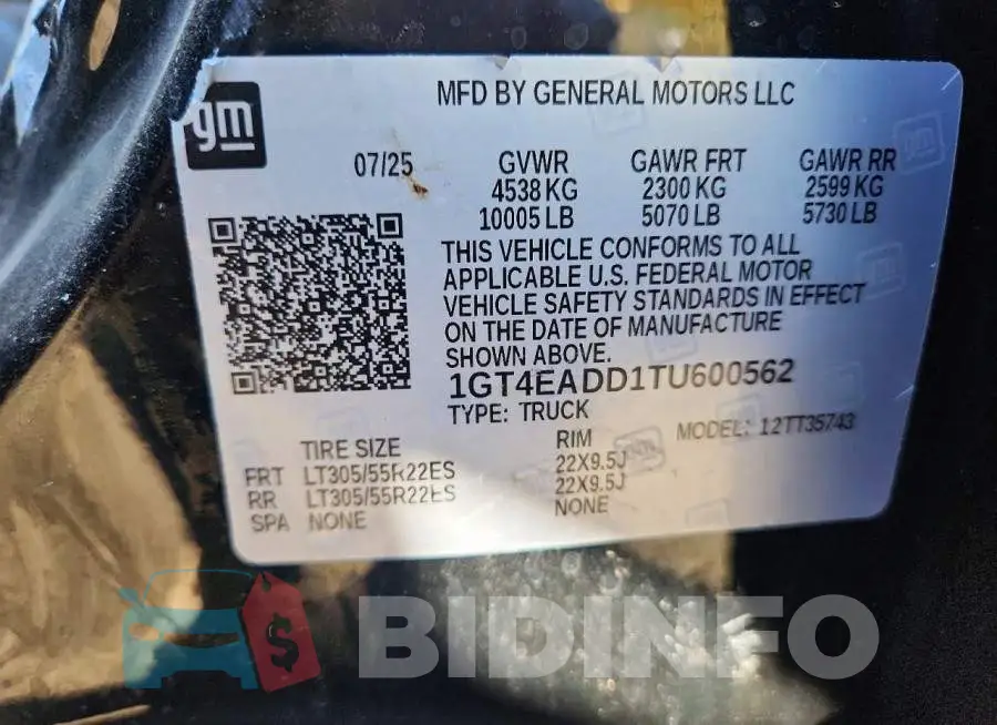 1GT4EADD1TU600562 Photo# 12