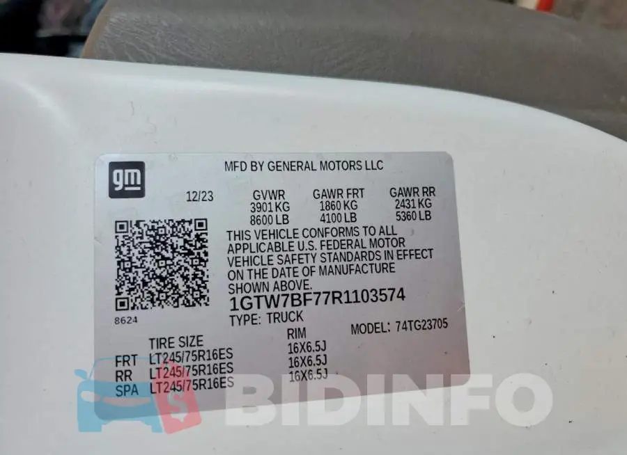 1GTW7BF77R1103574 Photo# 13