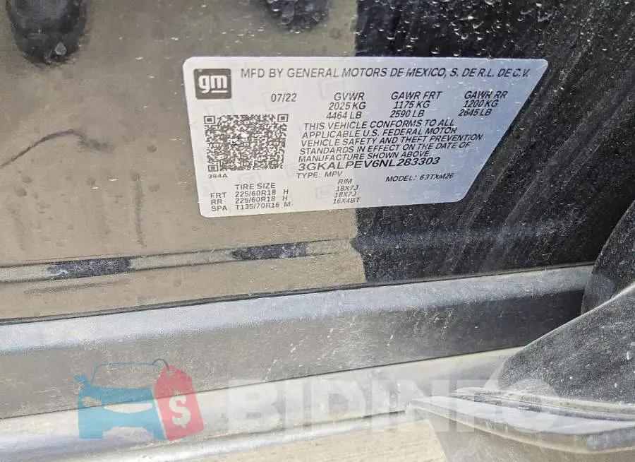 3GKALPEV6NL283303 Photo# 13