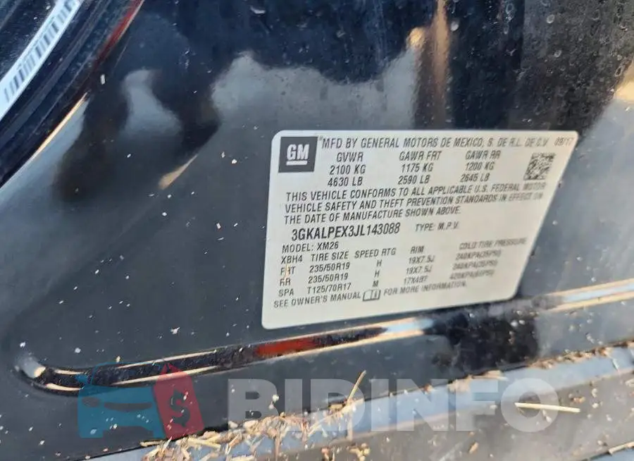 3GKALPEX3JL143088 Photo# 13
