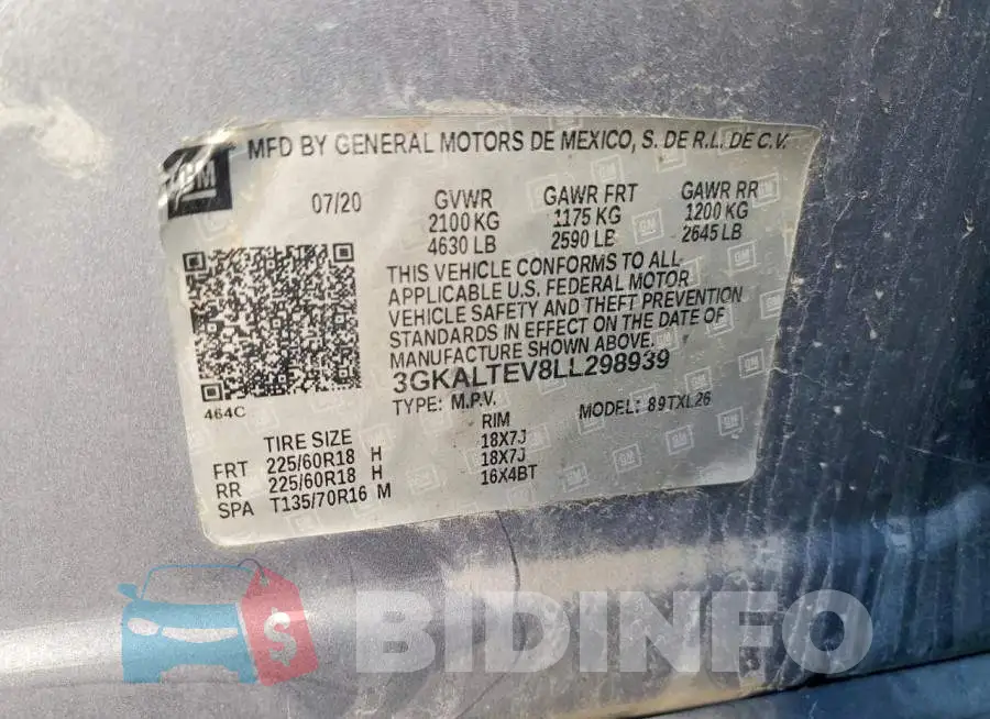 3GKALTEV8LL298939 Photo# 13
