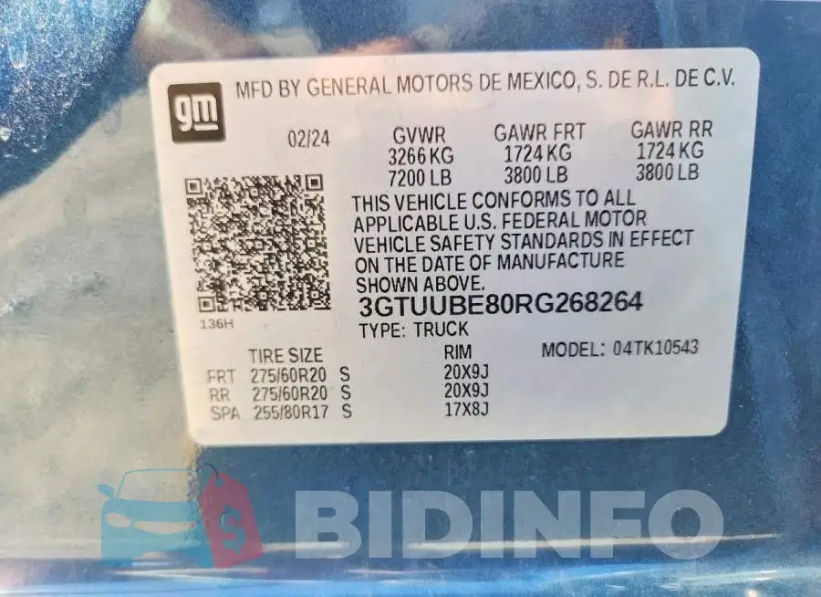 3GTUUBE80RG268264 Photo# 13
