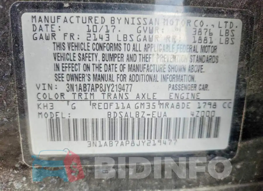 3N1AB7AP8JY219477 Photo# 12