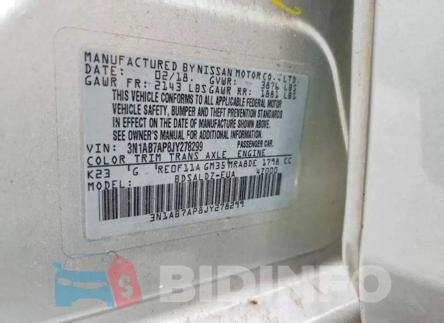 3N1AB7AP8JY278299 Photo# 12