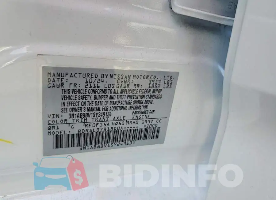 3N1AB8BV1SY249134 Photo# 12