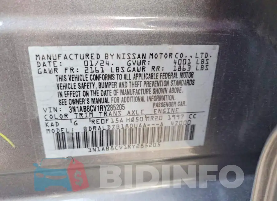 3N1AB8CV1RY285205 Photo# 12