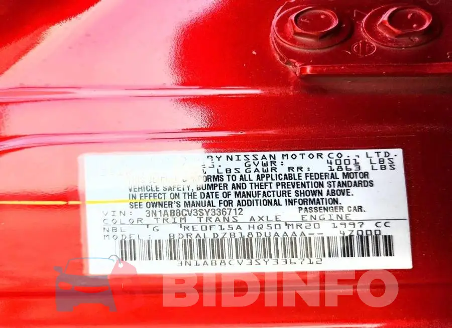 3N1AB8CV3SY336712 Photo# 12