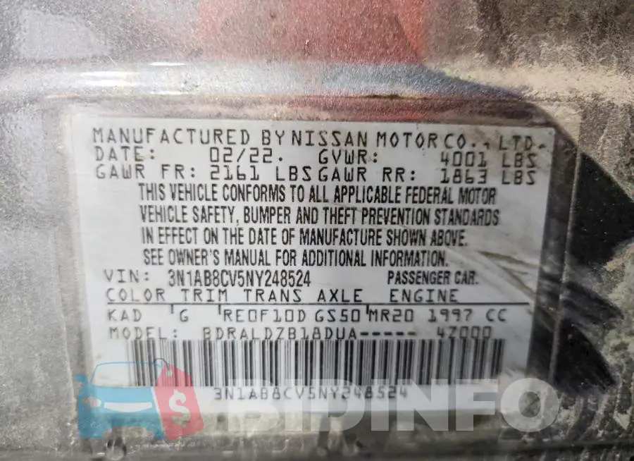 3N1AB8CV5NY248524 Photo# 13