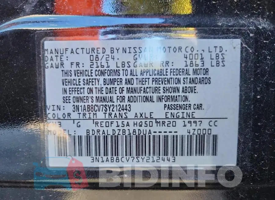 3N1AB8CV7SY212443 Photo# 13