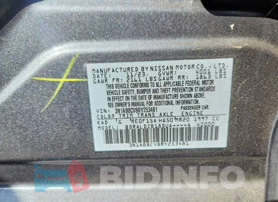 3N1AB8CV8RY253481 Photo# 12