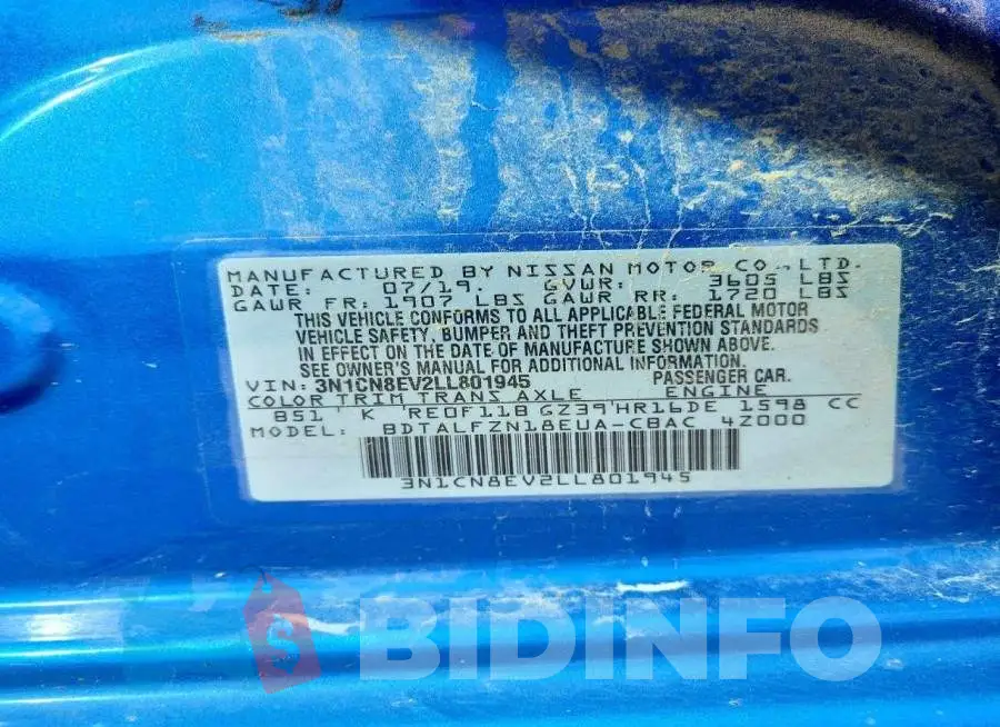 3N1CN8EV2LL801945 Photo# 12