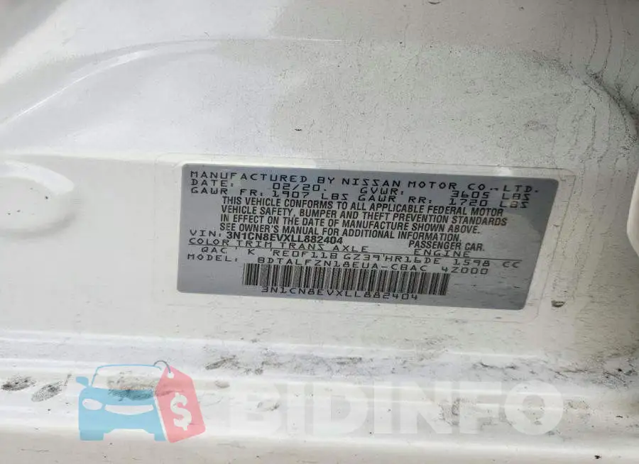 3N1CN8EVXLL882404 Photo# 13