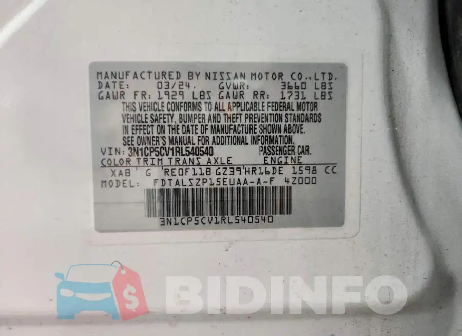 3N1CP5CV1RL540540 Photo# 13