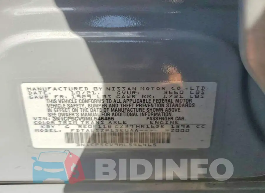 3N1CP5CV9ML546465 Photo# 13
