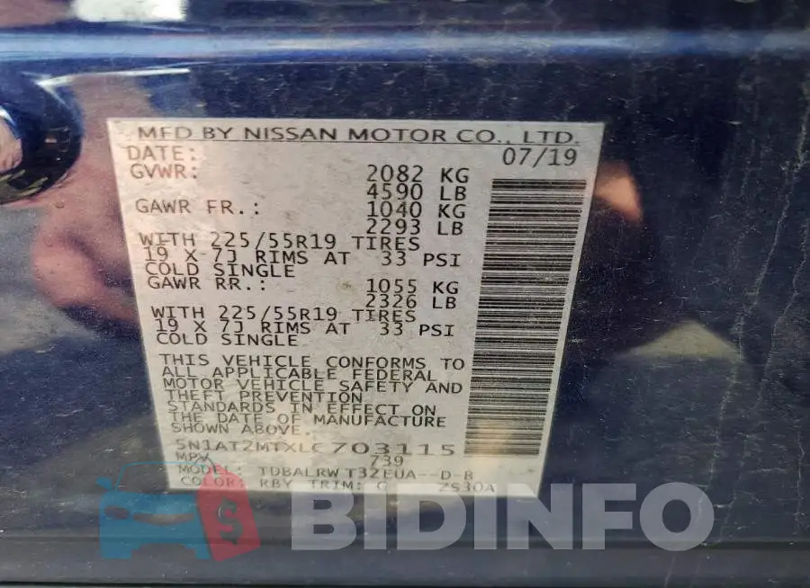 5N1AT2MTXLC703115 Photo# 12