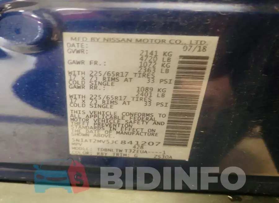 5N1AT2MV5JC841207 Photo# 13